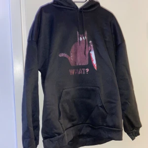 Hoodie - Hoodie med roligt tryck, stor luva