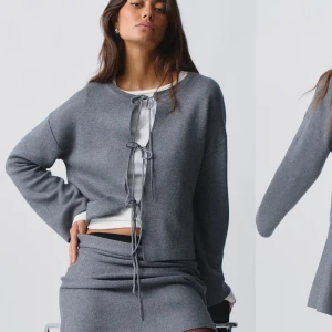 Grå kofta med knyt - Säljer en grå kofta från Gina Tricot med knyt framtill. 
