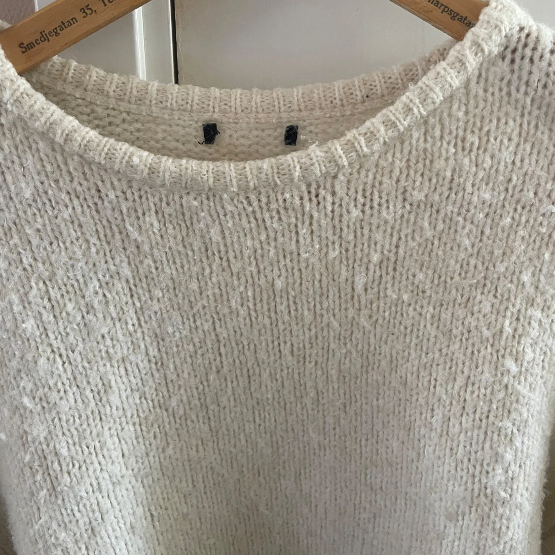 vit stickad tröja - 2