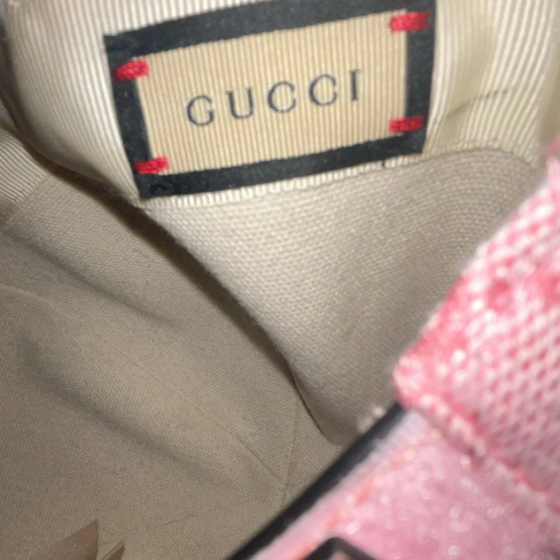 Rosa Gucci keps med GG-mönster - 2