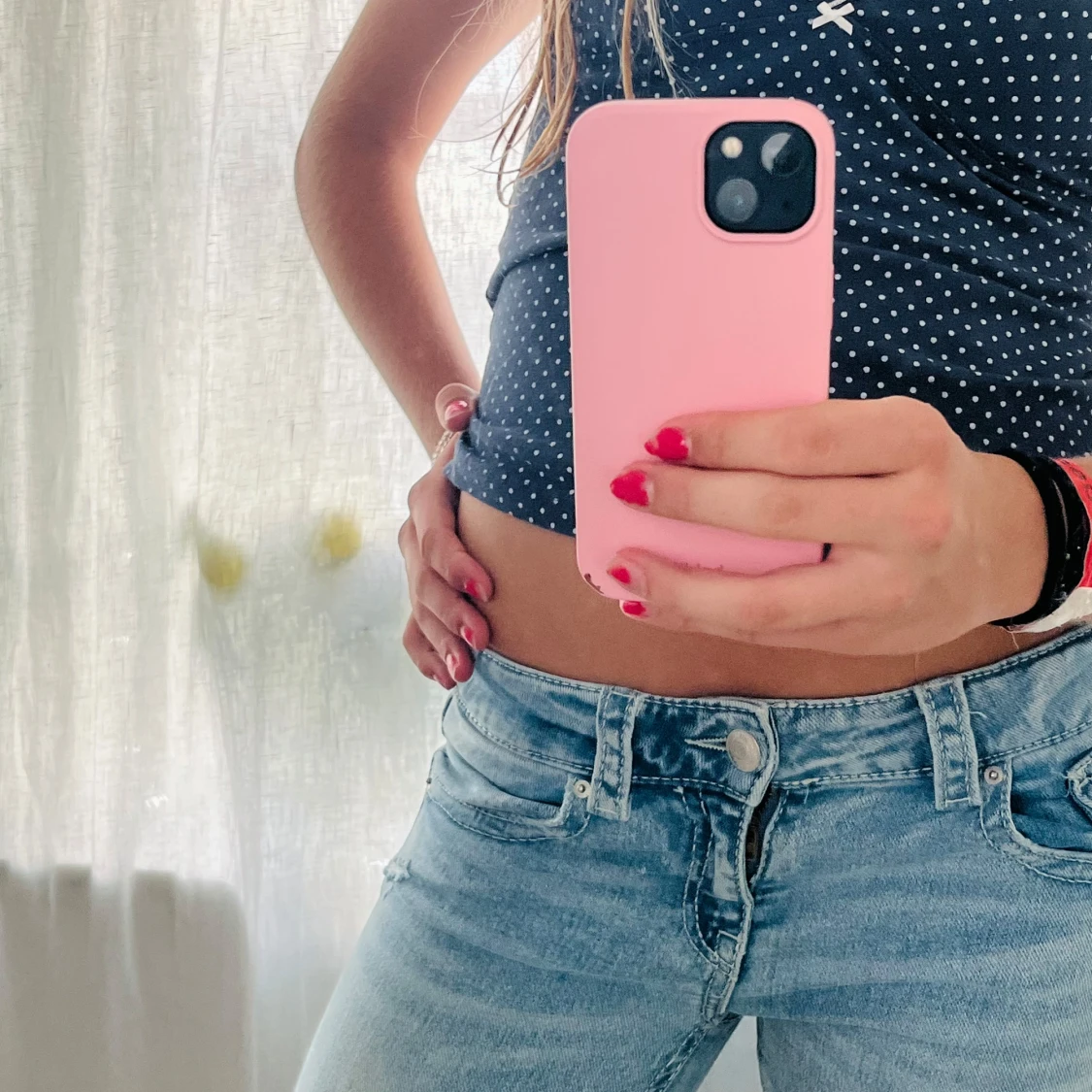 Ljusblå bootcut jeans från ginayoung i storlek 164 - 1