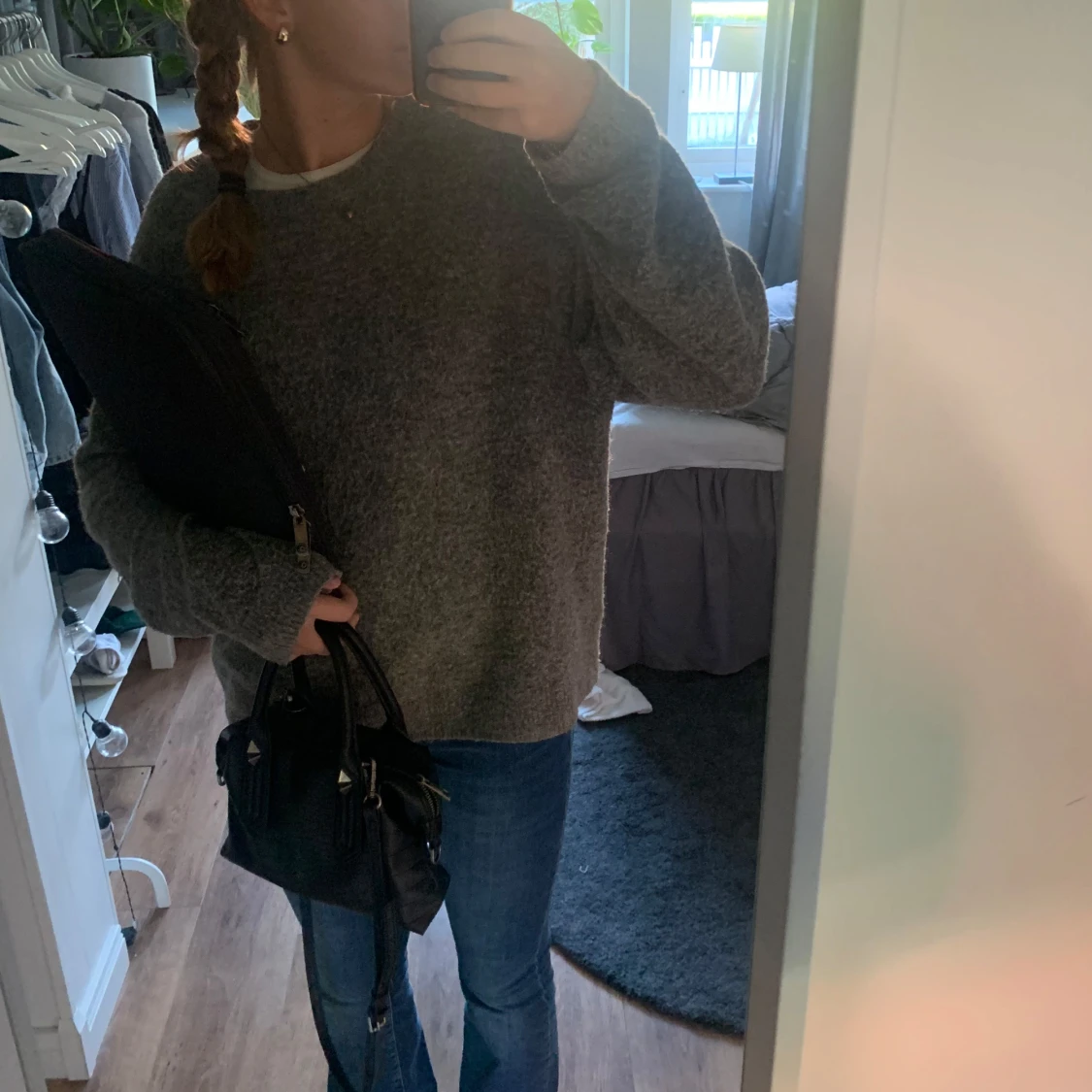 Svart handväska skinnimitation