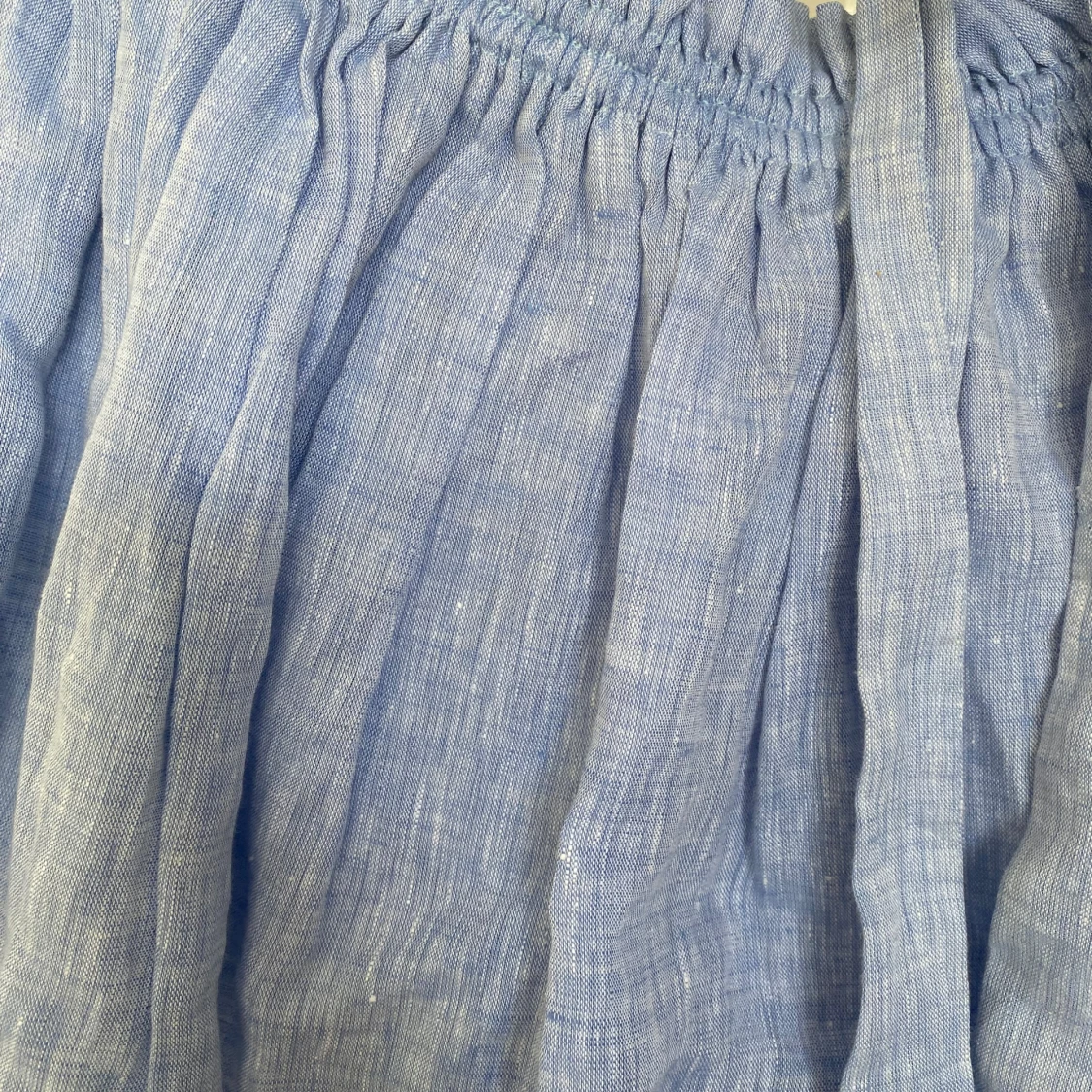 Ljusblå långklänning i linne från Vesna W - 3