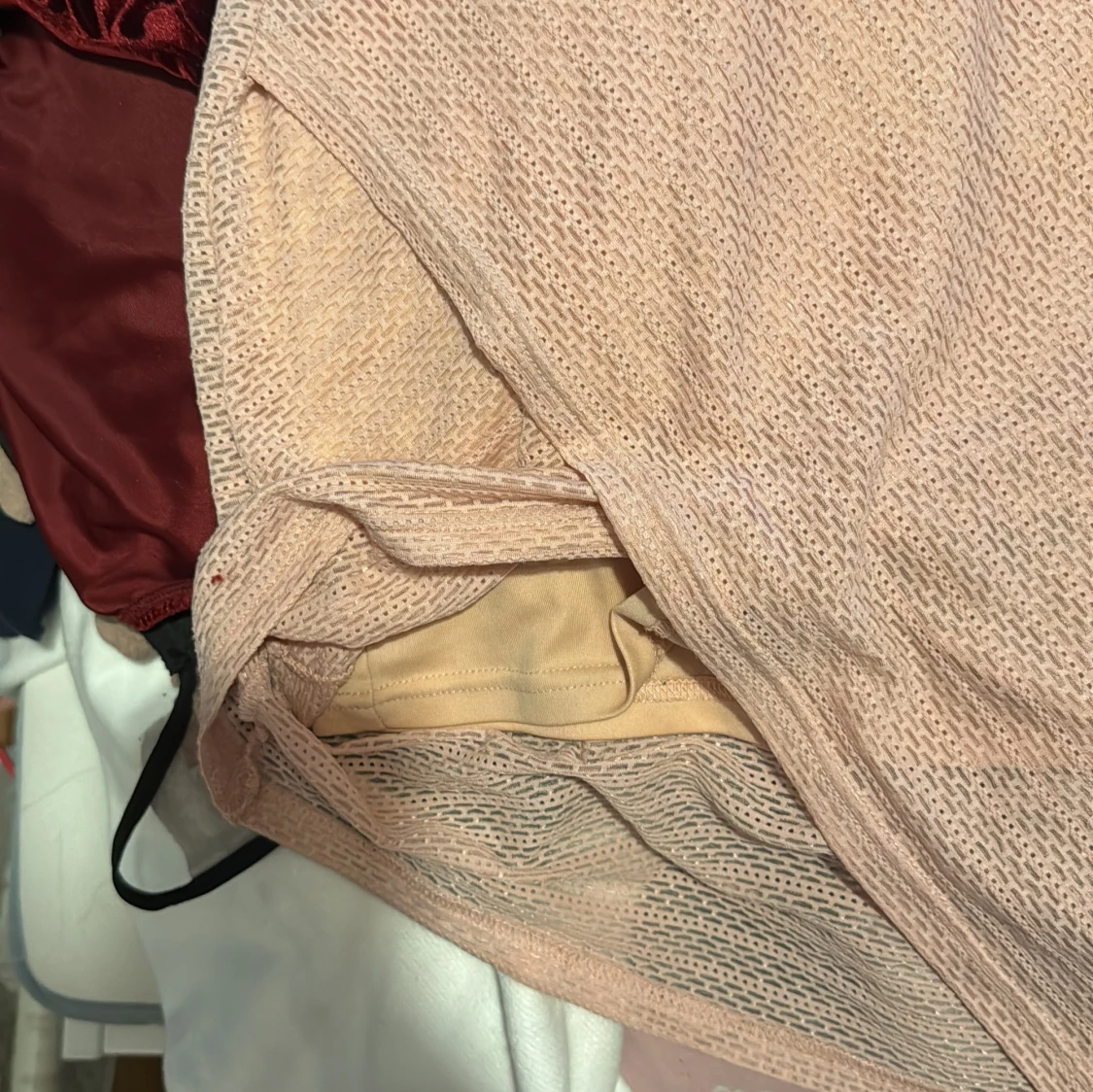 Ljusrosa stickad kortklänning - 3