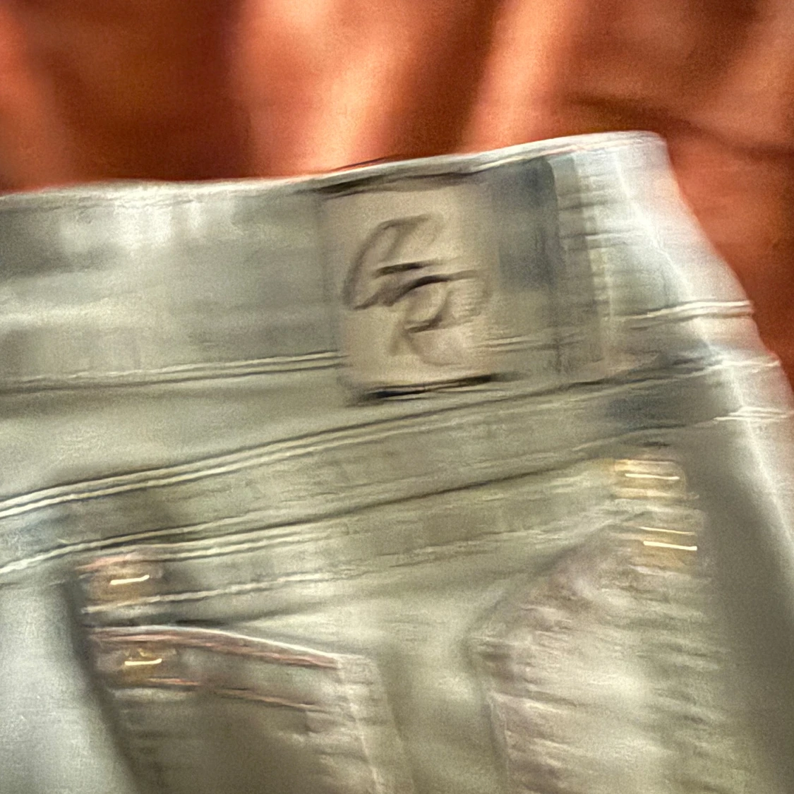 Ljusblå bootcut jeansbyxor super low rise g rise - 3