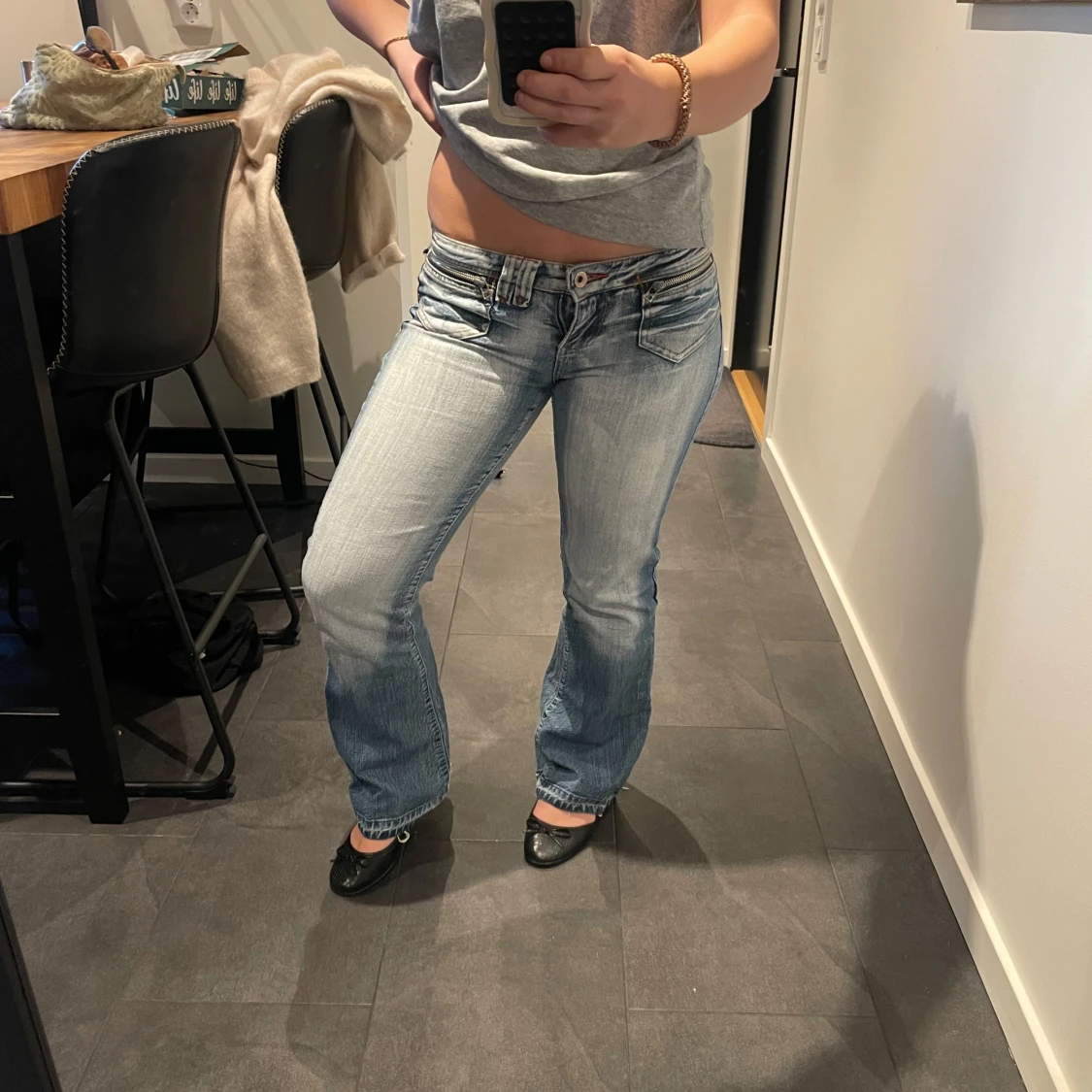 Lågmidjade jeans - 1