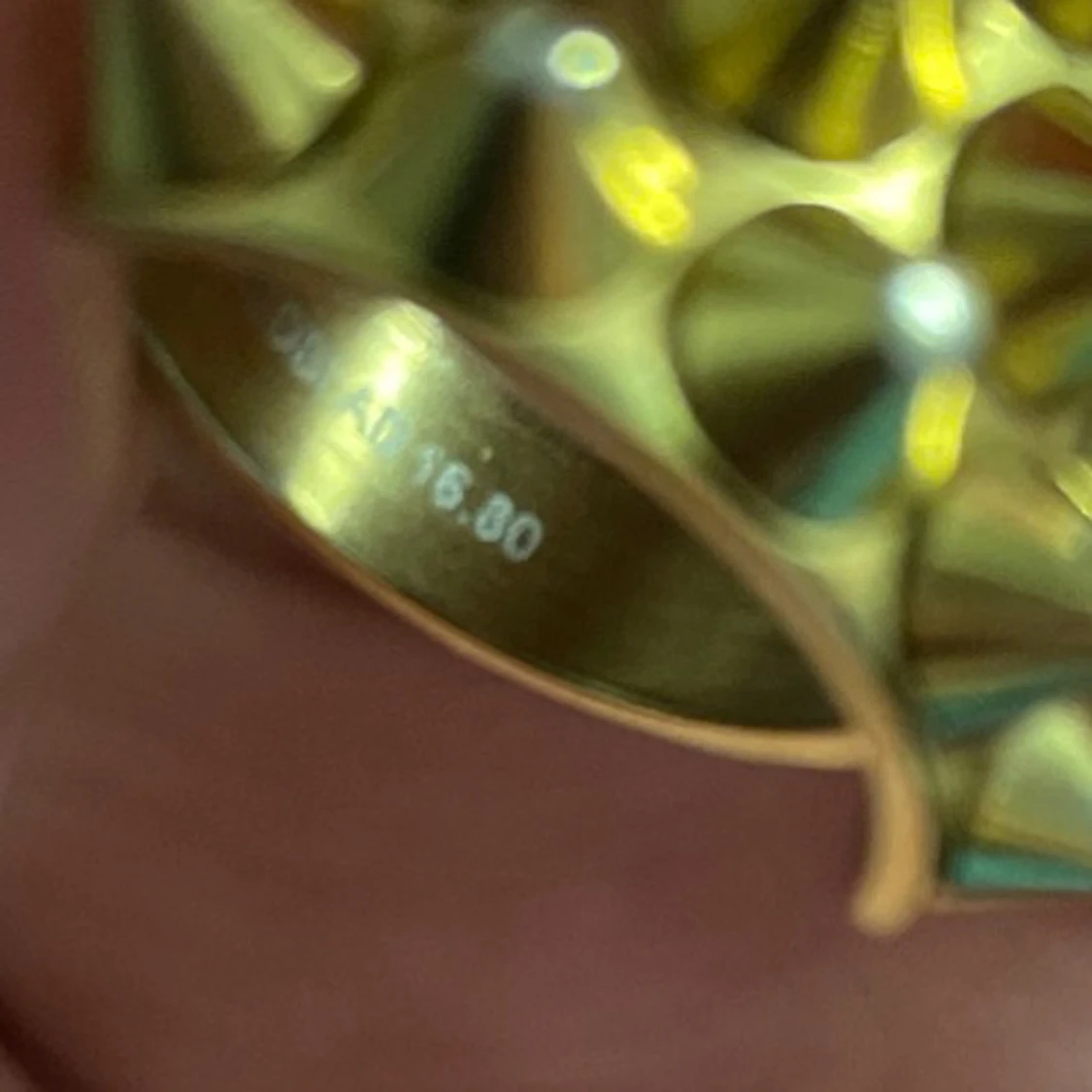 Edblad guld ring med nitar - 1