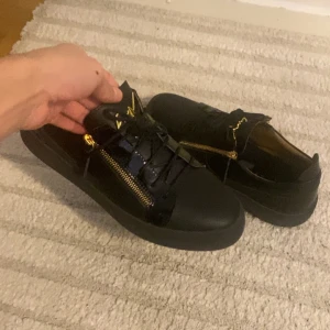 Giuseppe Zanotti skor - Ett par riktigt feta Zanottis, använda 2-3 gånger perfekt skick, köpta på Plick o är förmodligen inte originella, därmed priset (dustbag medföljs). Allt som det ska inga defekter, helt clean skor! Värda sitt pris!