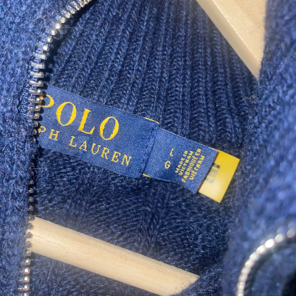 Mörkblå stickad tröja från Ralph Lauren - 2