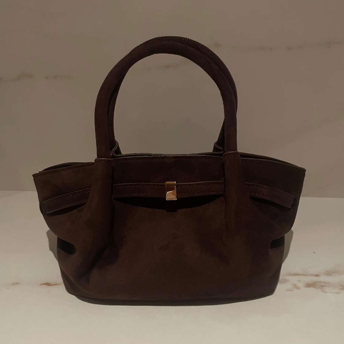 Brun mocka handväska - 1