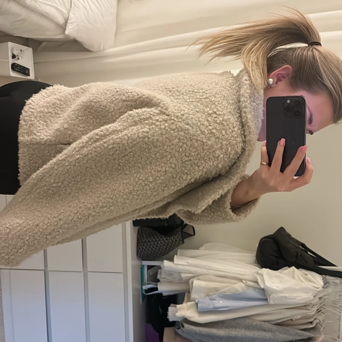 Beige teddyjacka - 2