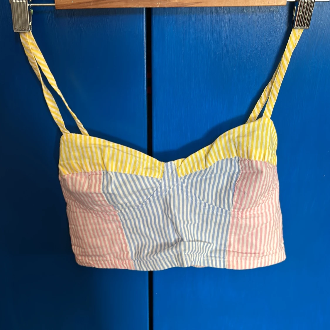 Randig croppad topp från Stradivarius