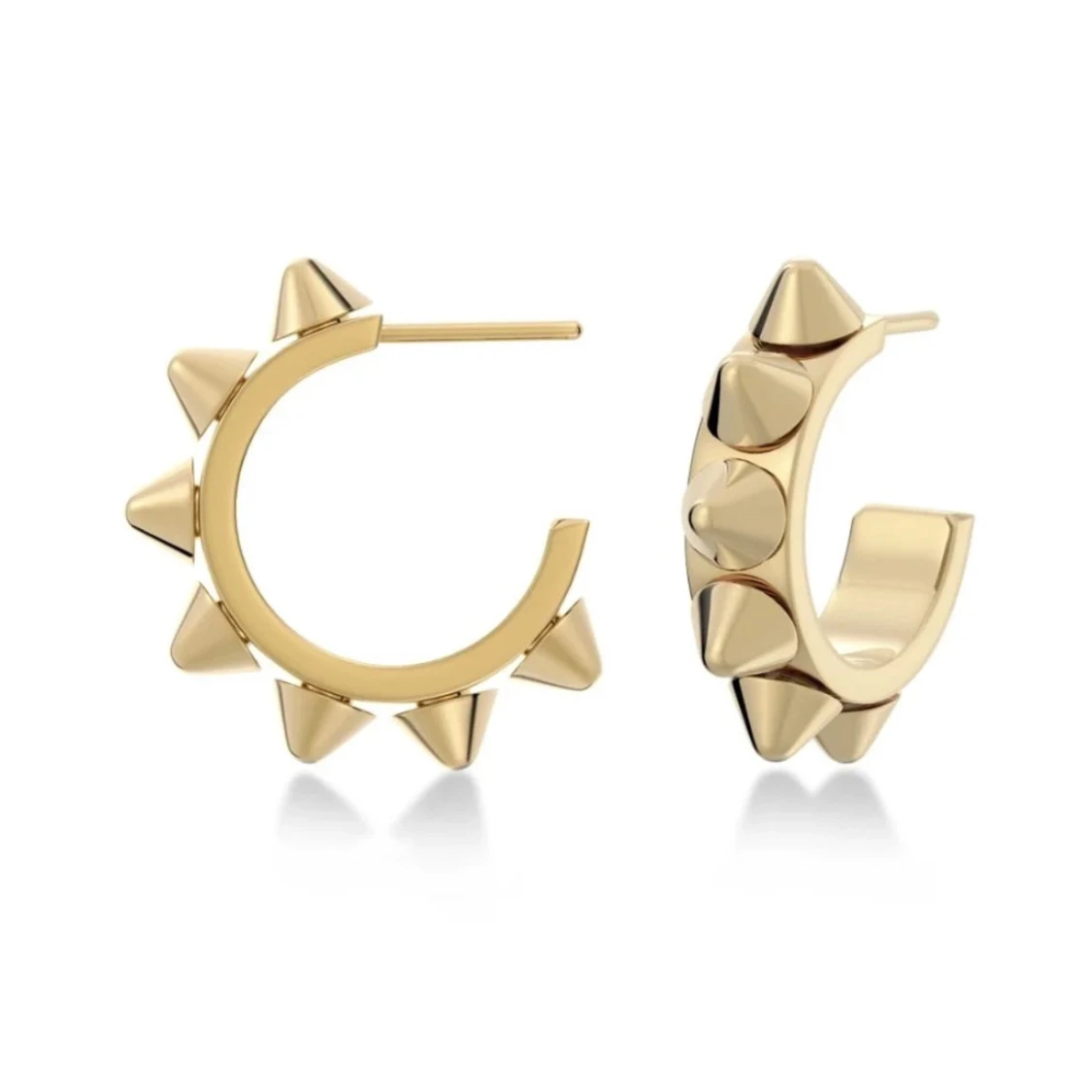 Guldpläterade smycken med nitar - 2