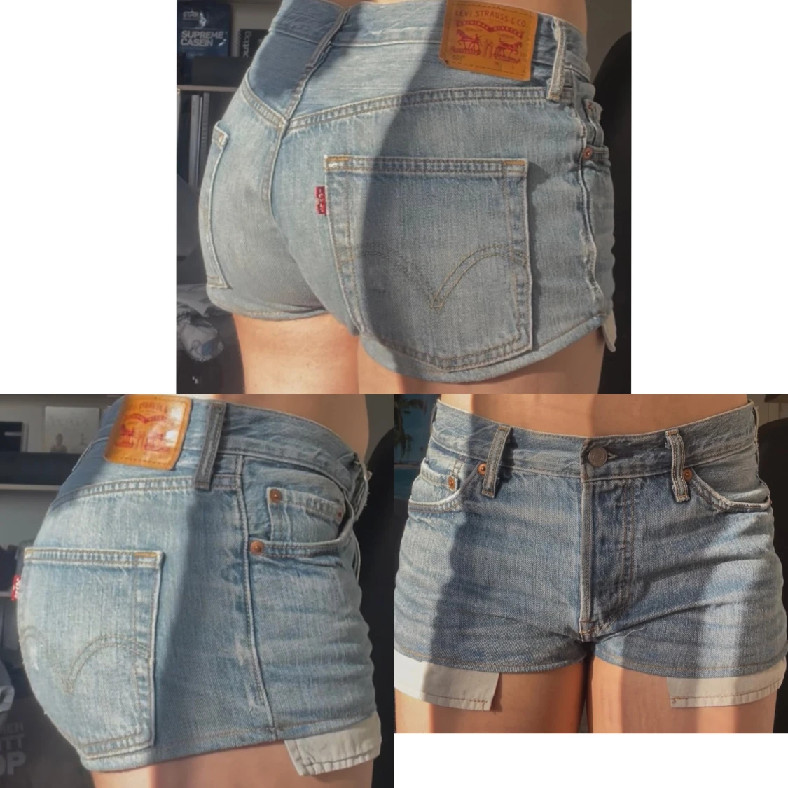 Levi's ljusblå jeansshorts