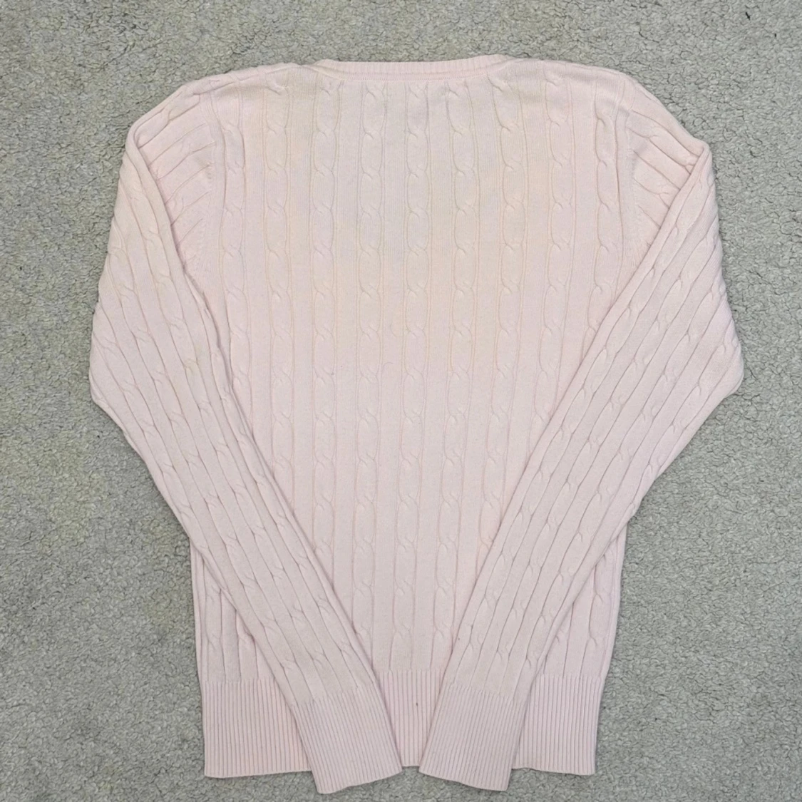 Ljusrosa Kabelstickad Tröja från Gant - 1