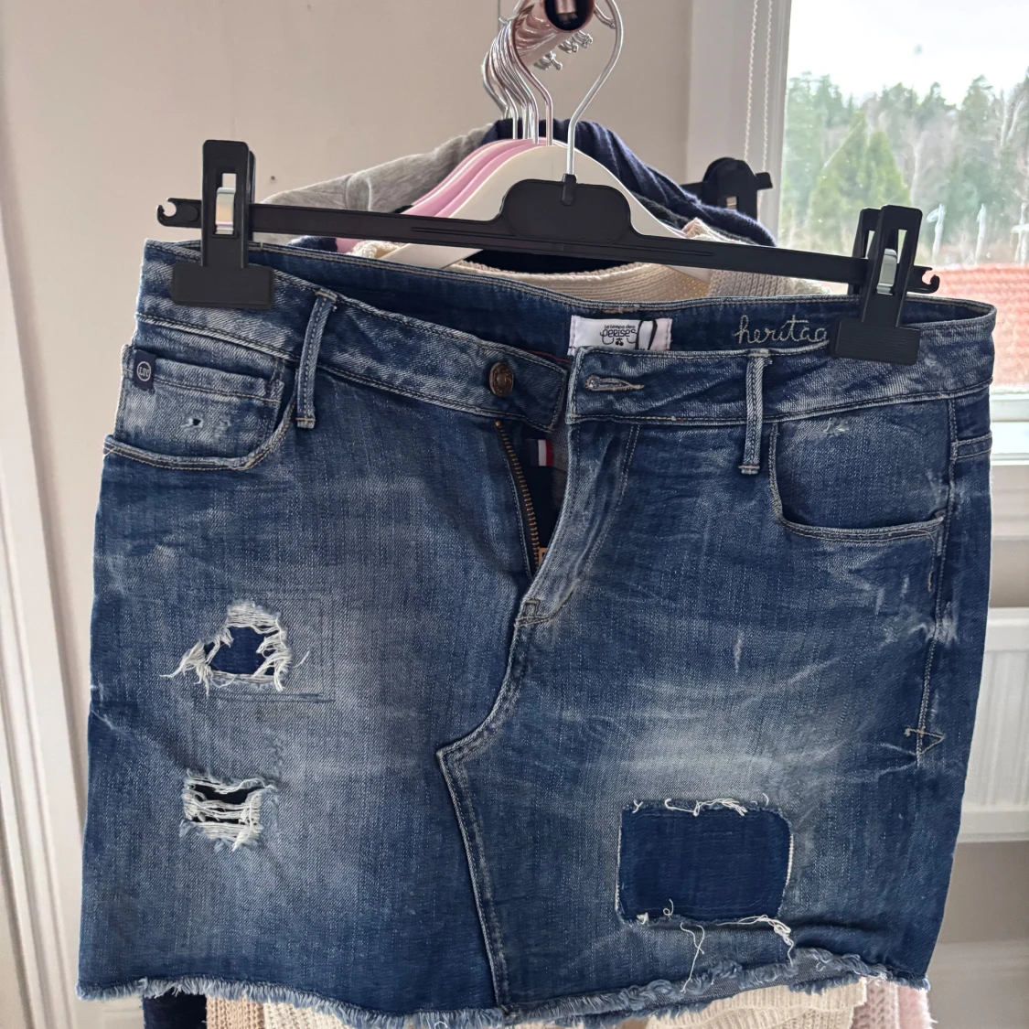 Blå jeanskjol från Le Temps des Cerises - 1