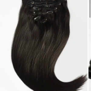 Rapunzel extensions  - Rapunzel clip in äkta löshår i färgen 1.2 Black Brown, 40cm. Klippt några centimeter!