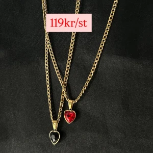 Halsband guld - Man väljer en! Röd eller svart. Rostfritt stål😍