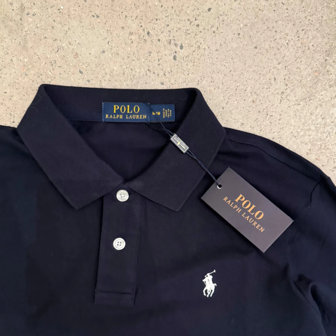 Mörkblå pikétröja från Ralph Lauren - 1