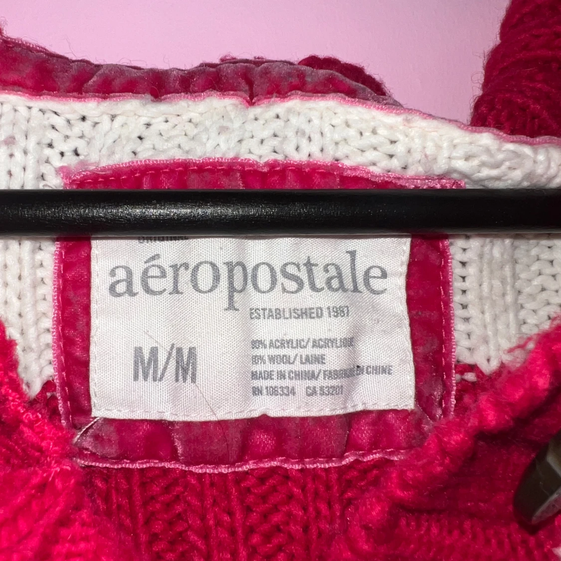 Rosa och vit randig kofta från Aéropostale - 2