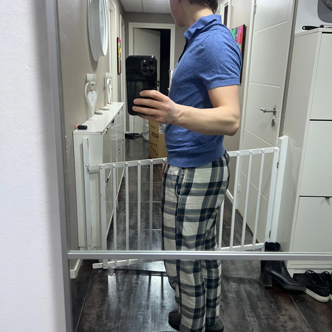 Blå pikétröja från Zara  - 2