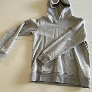 Grå GANT hoodie - Säljer en stilren grå hoodie från GANT med en broderad logga på bröstet. Tröjan är i väldigt bra skick. Står storlek 170cm men om man är någon centimeter längre så borde det inte spela någon roll. Fritt fram att ställa frågor och be om någon mer bild och om priset är dåligt gör ett förslag men INGA SKAMBUD! Mvh Viggo 
