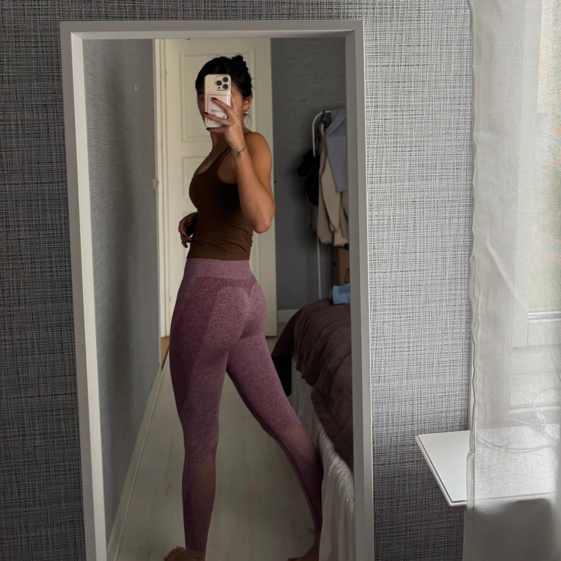 Rosa sömlösa leggings - 2