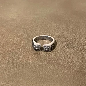 Chrome Split Silver Ring - Storlek 9