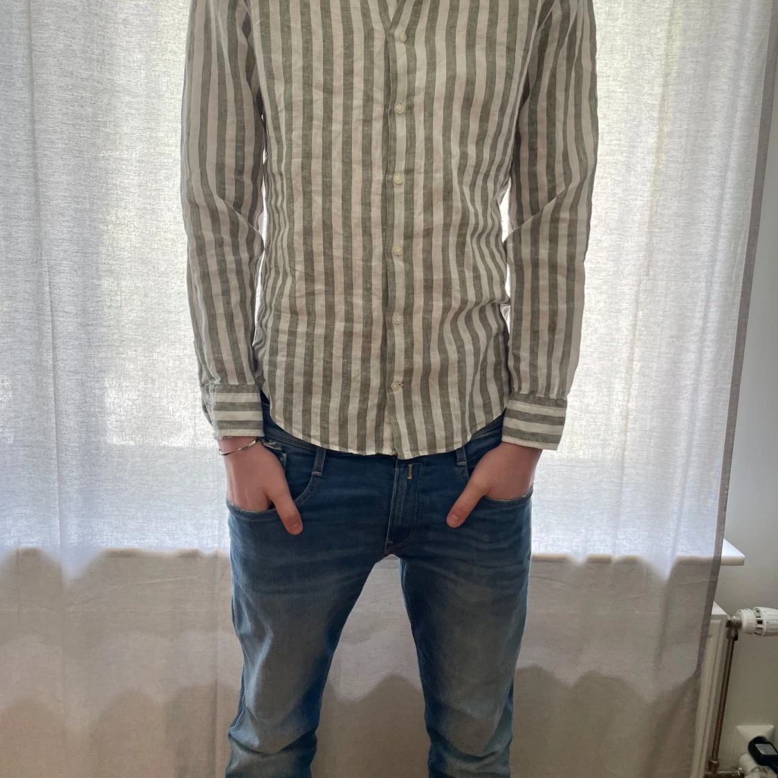 Randig linneskjorta från La Chemise Norrmalm