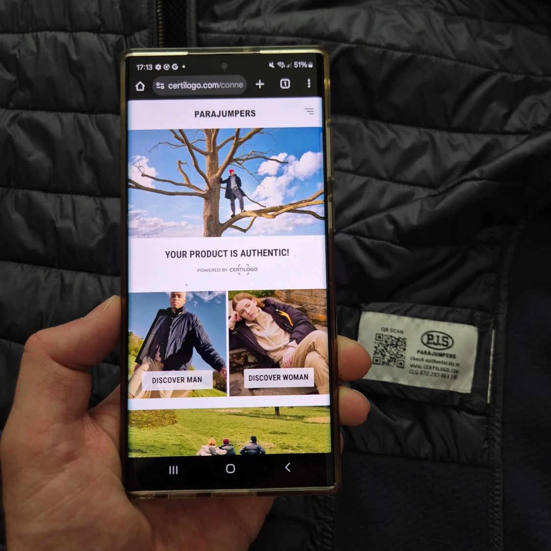 Mörkblå dunväst från Parajumpers L  Nyskick - 1