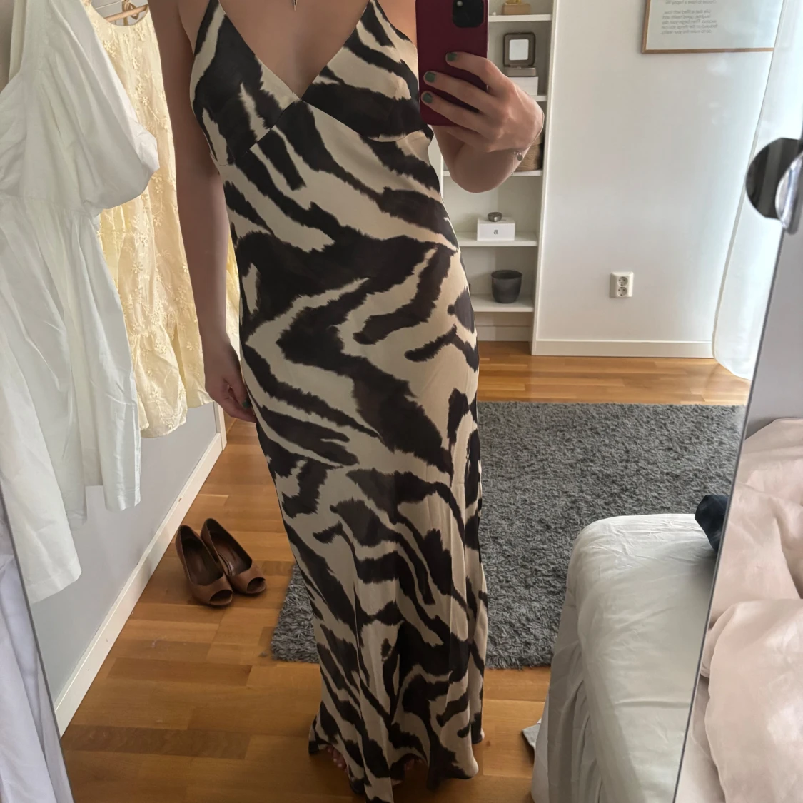 Zebramönstrad långklänning  - 3