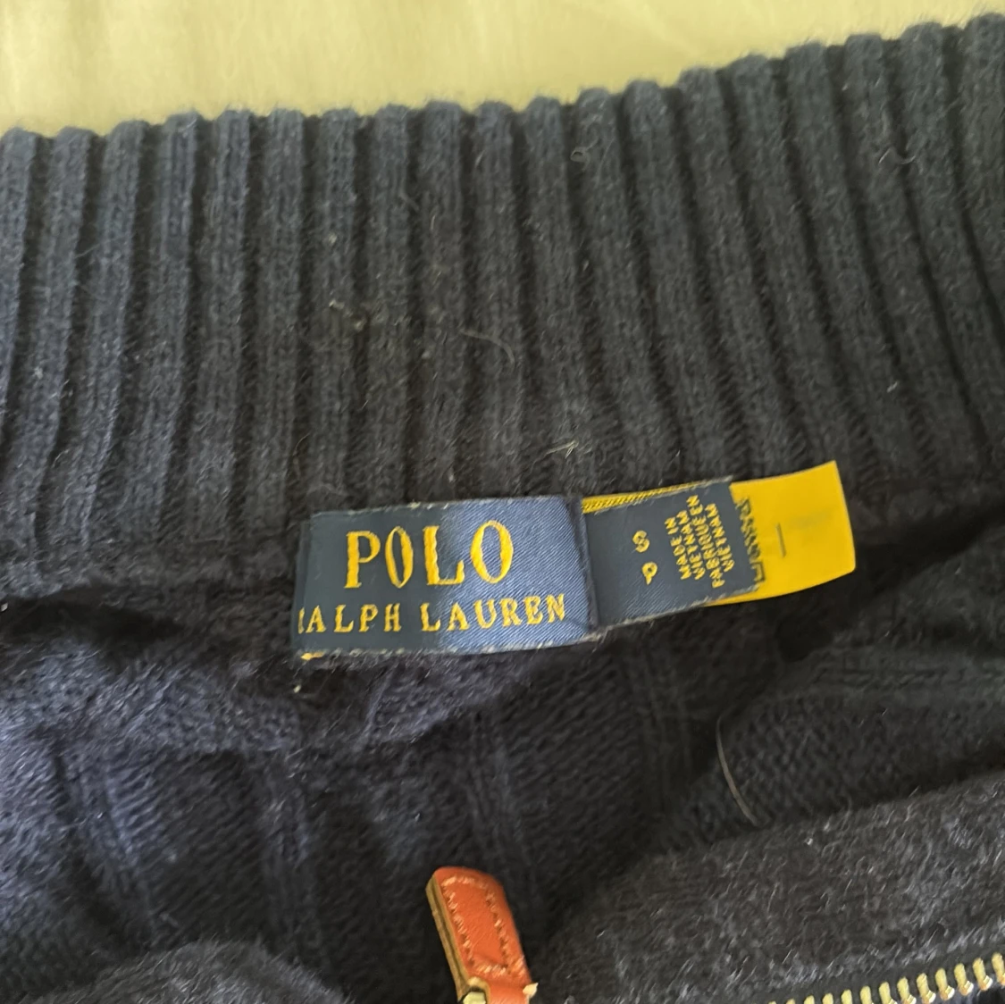 Marinblå kabelstickad tröja Polo Ralph Lauren - 3