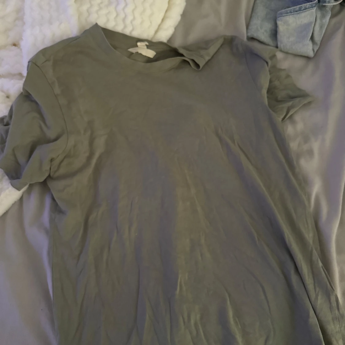 Grön basic t-shirt i bomull XS - 1