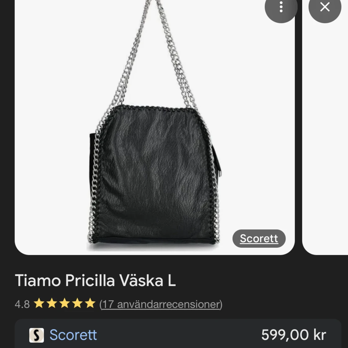 Svart axelväska Tiamo Priscilla