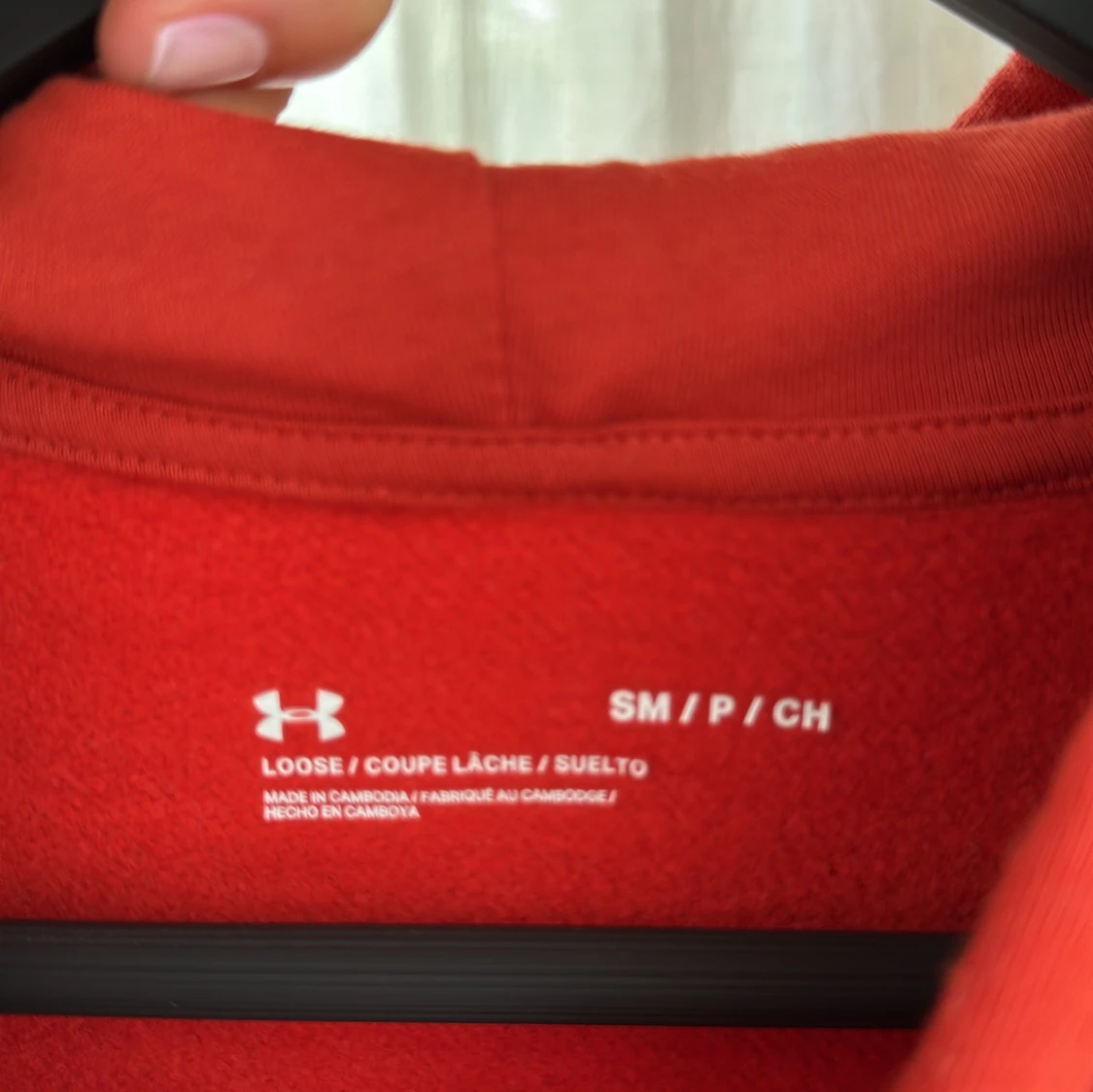 Röd/orange Under Armour hoodie - 2