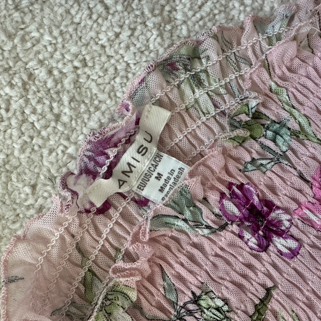 Blommig offshoulder blus  - 1