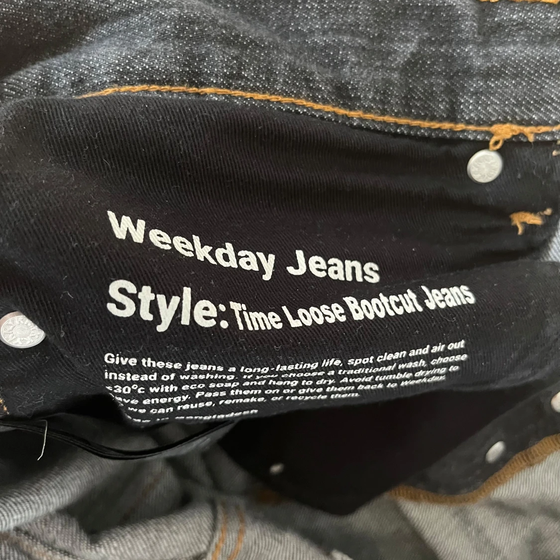 Weekday Time Loose Bootcut Jeans gråa - 3