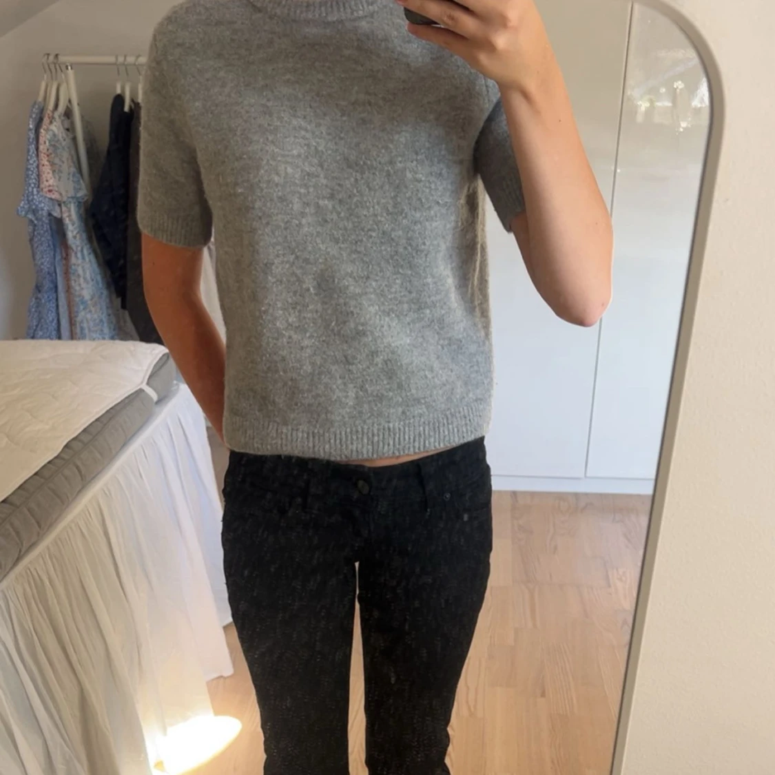 Grå stickad tröja från Zara