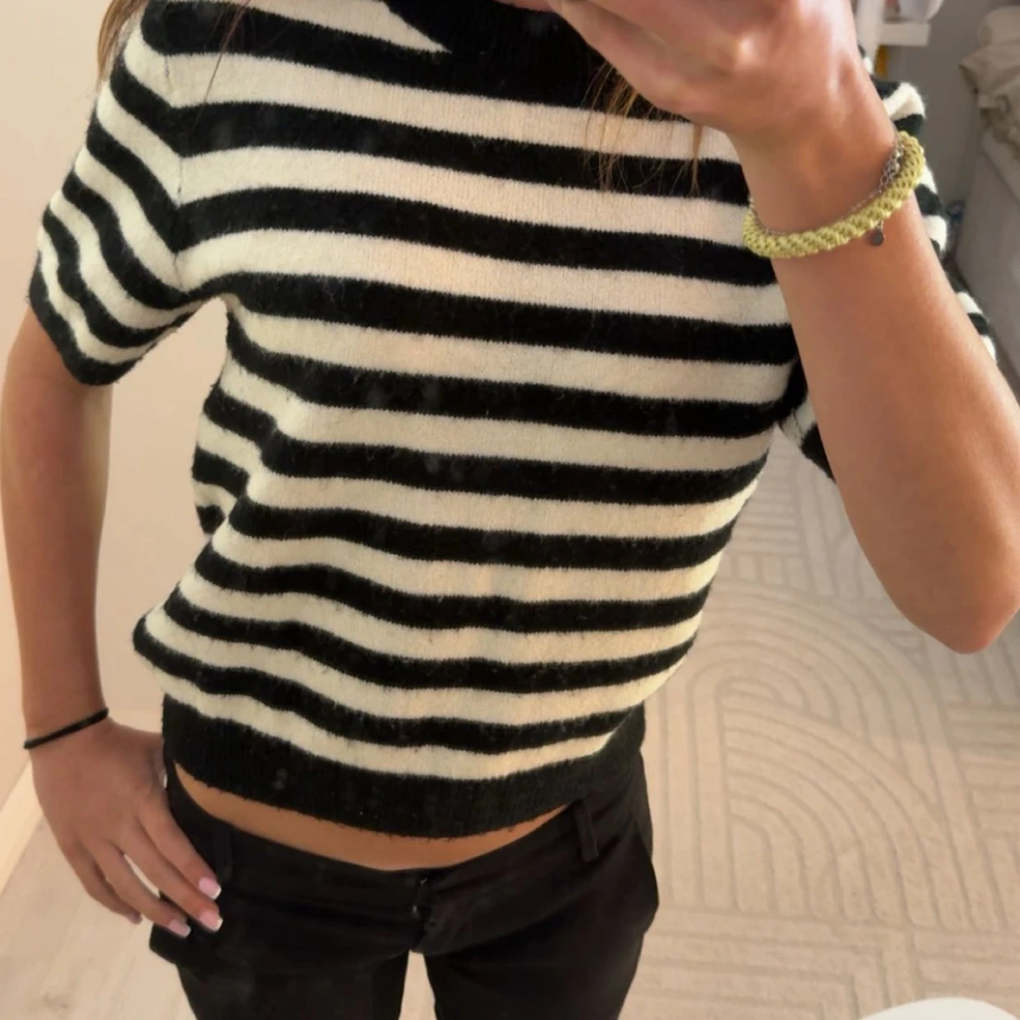 Randig stickad tröja från H&M