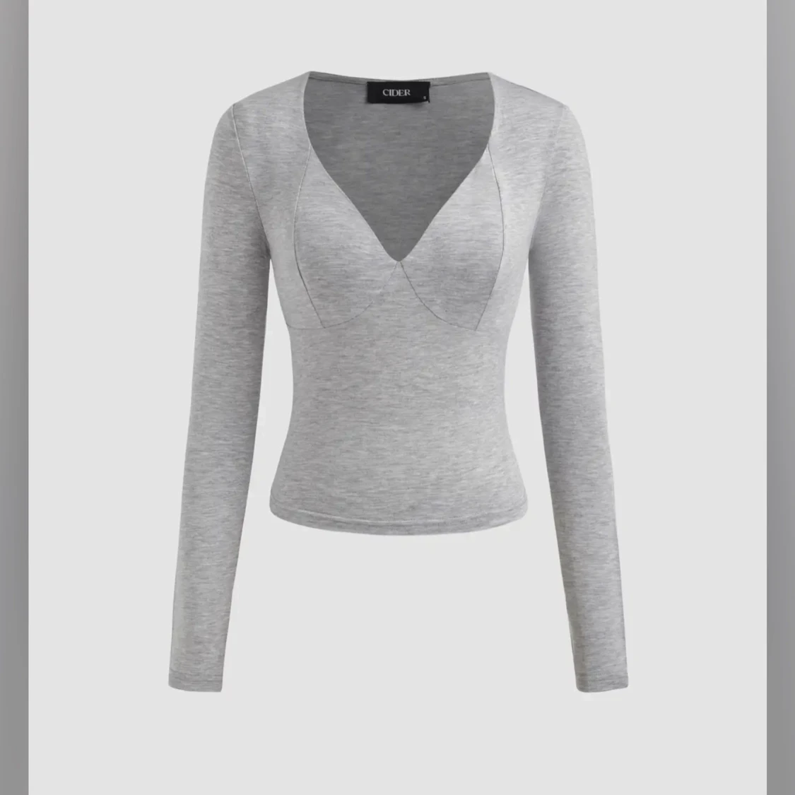 Grå långärmad topp
