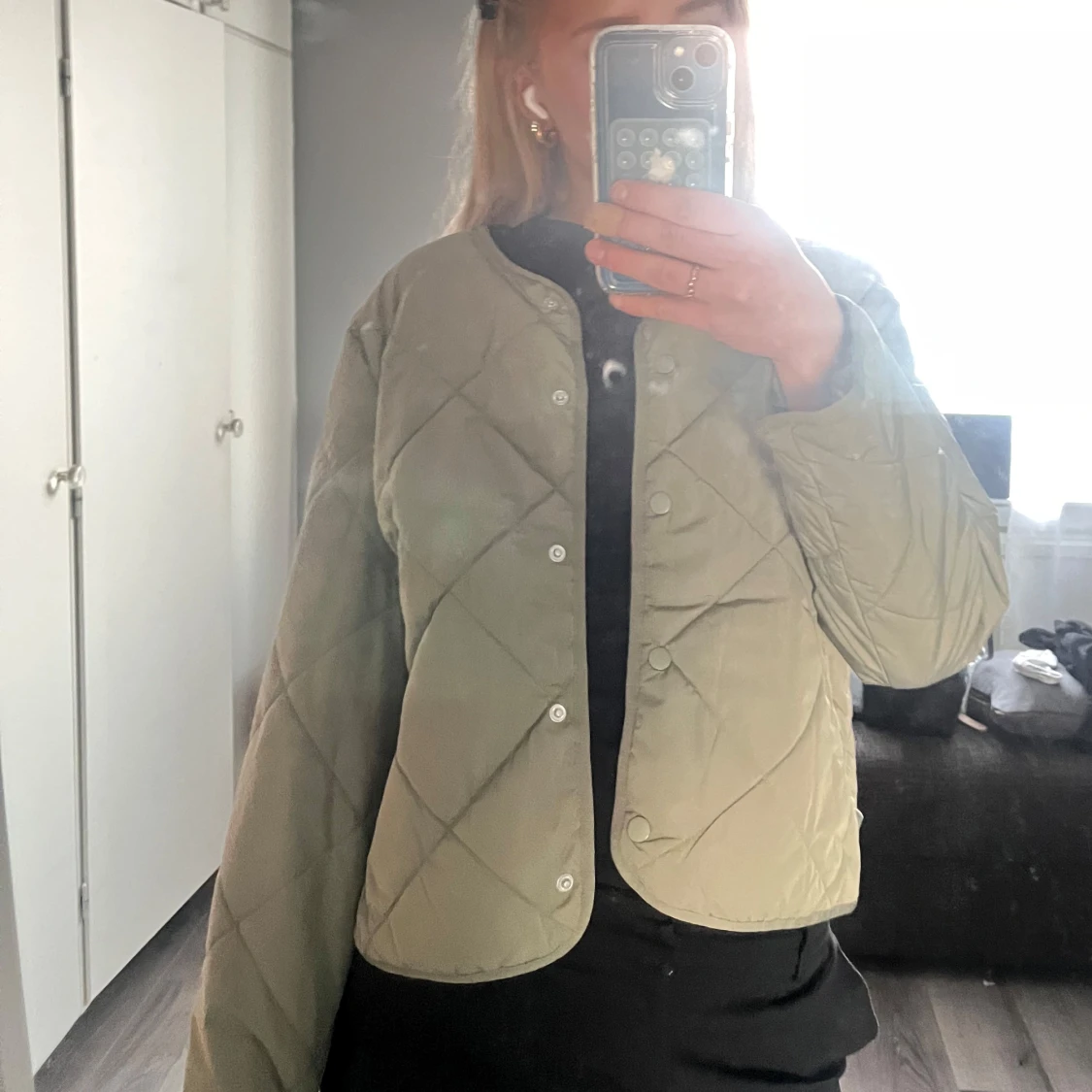 Grön quiltad jacka - 1