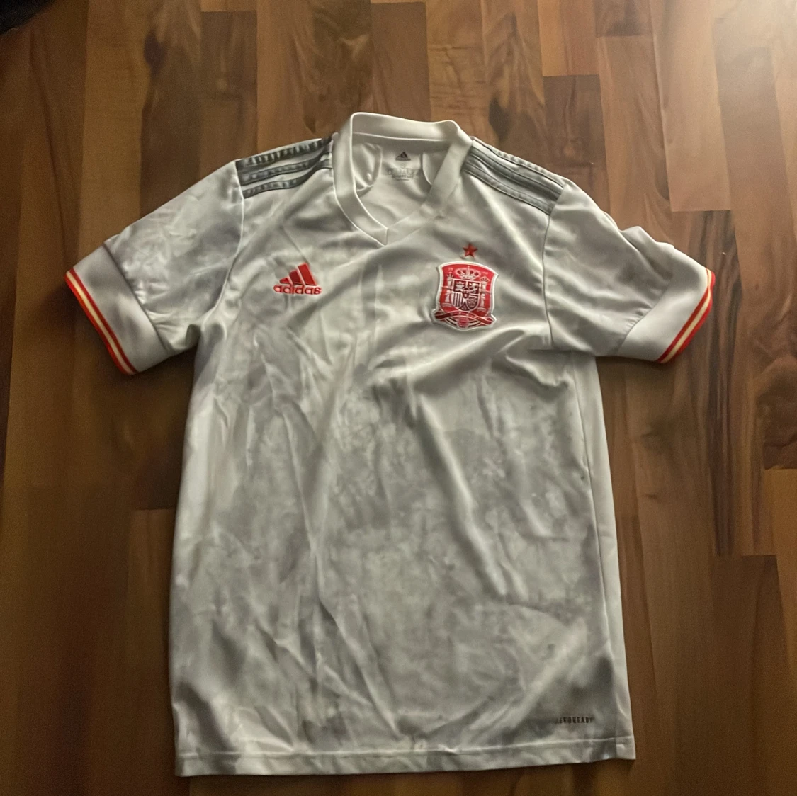 Vit Spanien fotbollströja Adidas S