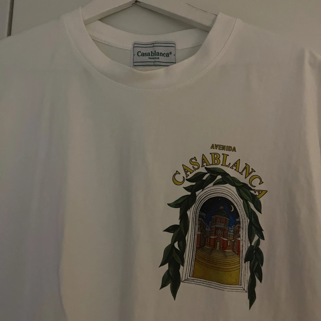 Vit Casablanca t-shirt med tryck - 1