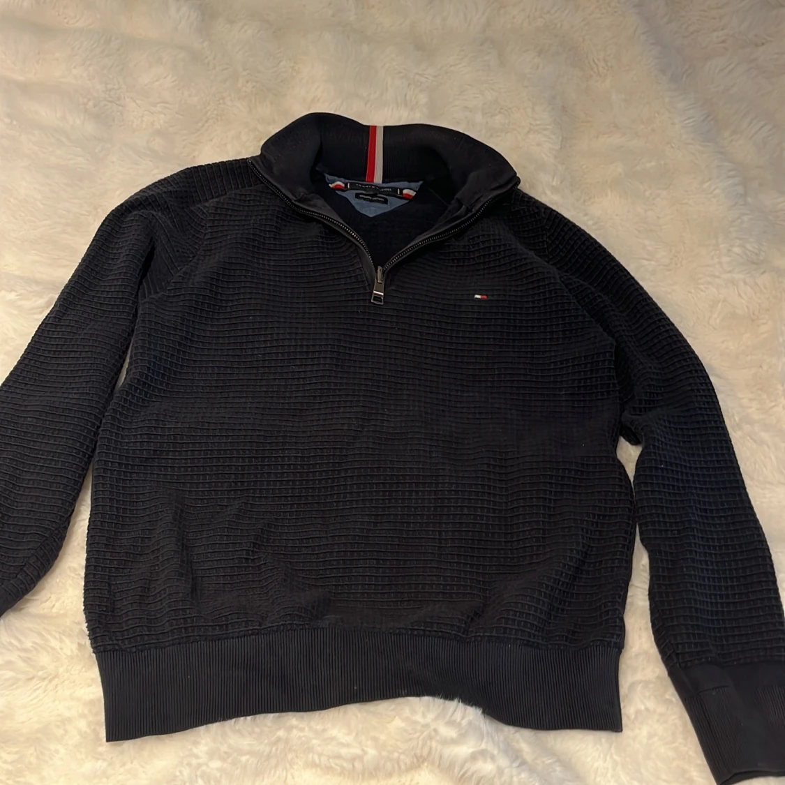 Svart half zip tröja Tommy Hilfiger