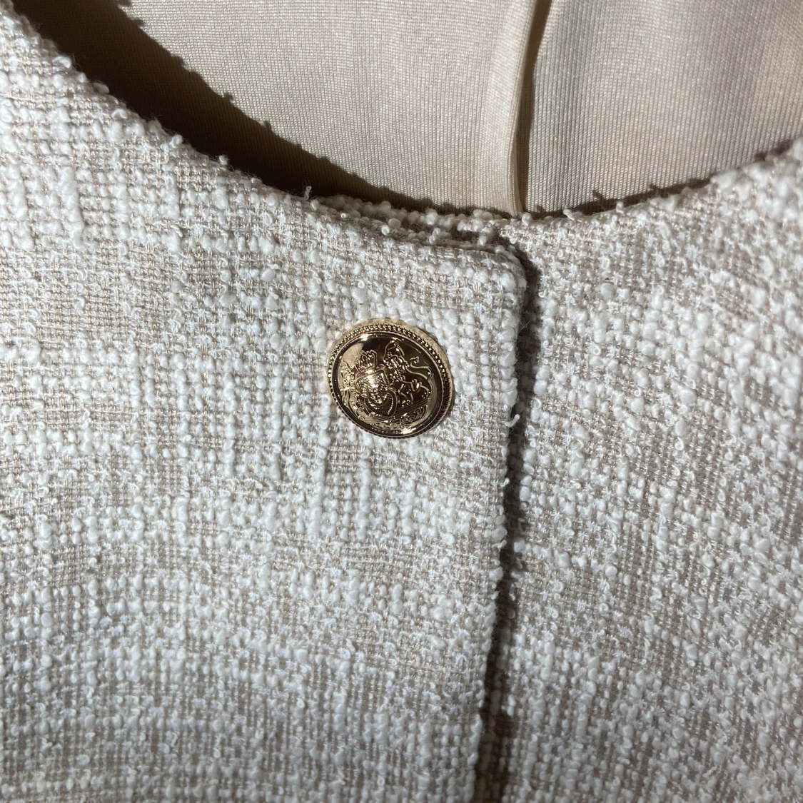 Beige rutig väst från H&M - 3