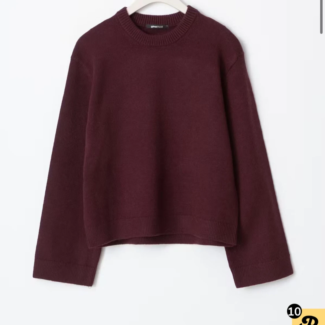 Vinröd stickad tröja från Gina Tricot