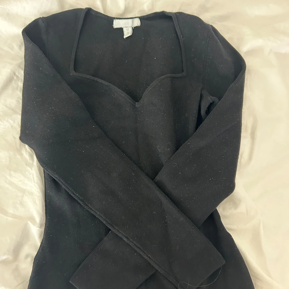 Svart långärmad topp - 1