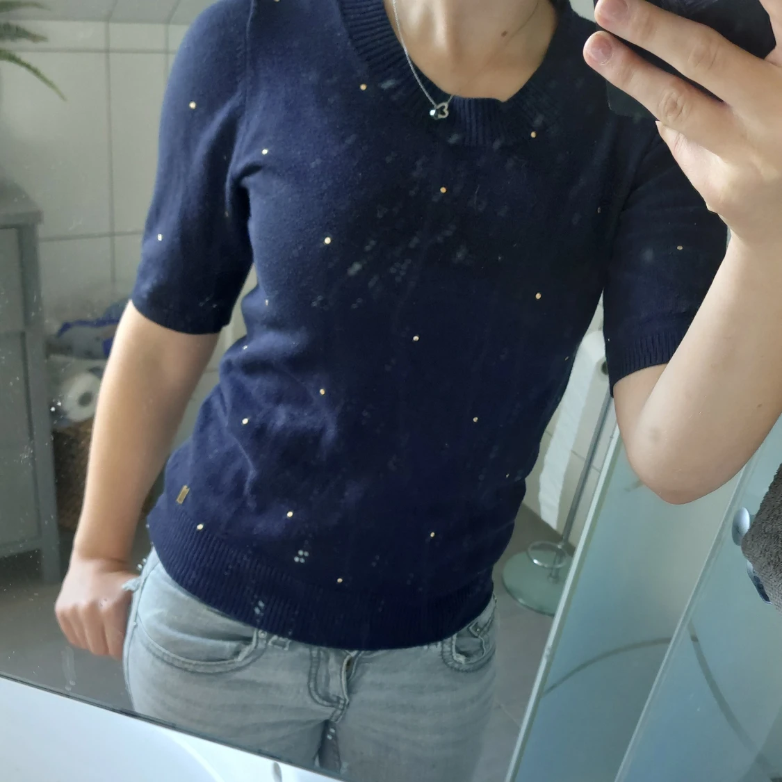 Mörkblå stickad tröja Holly & Whyte - 2