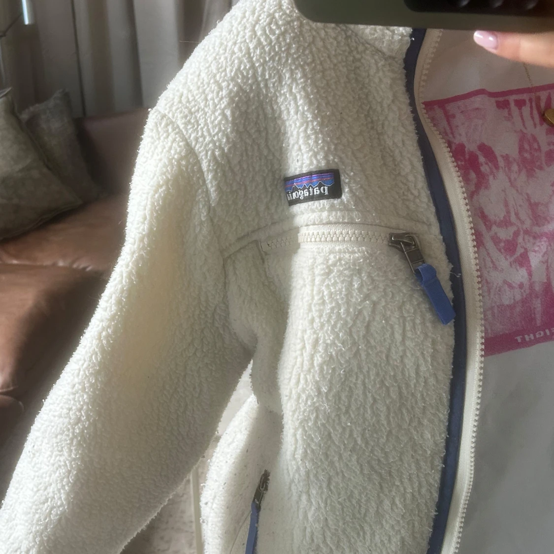 Vit fleecejacka från Patagonia - 3
