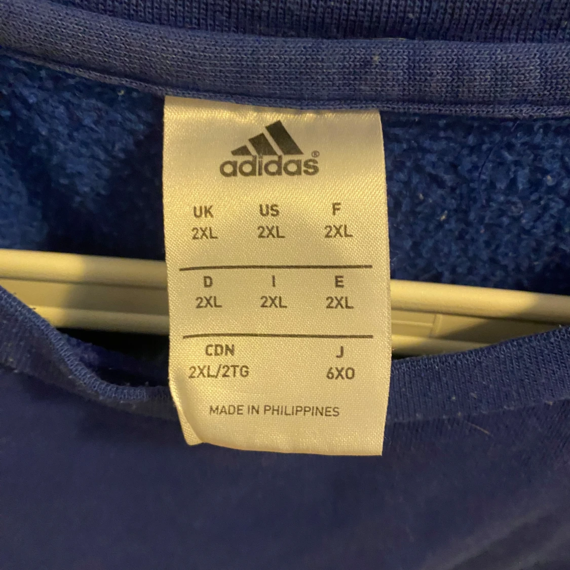 Blå Adidas sweatshirt 2XL - 2